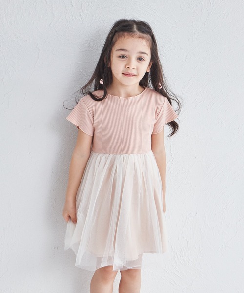 pairmanon（ペアマノン）の「【リンクコーデ】【リブコットン100】チュールドッキングワンピース（ワンピース・キッズ・ブラック系その他2/ブラック系その他/ピンク系その他/ホワイト系その他・130/120/140/100/110/90/150）」の19枚目の写真