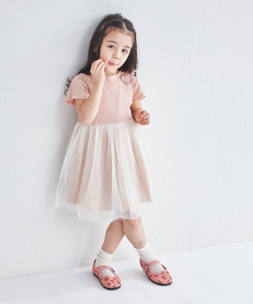 pairmanon（ペアマノン）の「【リンクコーデ】【リブコットン100】チュールドッキングワンピース（ワンピース・キッズ・ブラック系その他2/ブラック系その他/ピンク系その他/ホワイト系その他・130/120/140/100/110/90/150）」の21枚目の写真