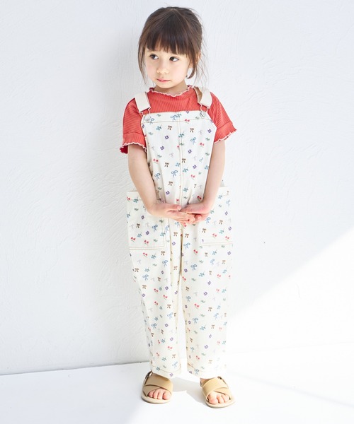 pairmanon（ペアマノン）の「【綿100%】【リンクコーデ】ツイルサロペット（サロペット/オーバーオール・キッズ・アイボリー/ブラック/ホワイト系その他/ベージュ・120/150/140/130/110/90/100）」の12枚目の写真