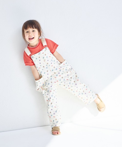 pairmanon（ペアマノン）の「【綿100%】【リンクコーデ】ツイルサロペット（サロペット/オーバーオール・キッズ・アイボリー/ブラック/ホワイト系その他/ベージュ・120/150/140/130/110/90/100）」の13枚目の写真