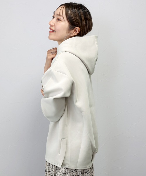 Aletta vita(アレッタビータ)の「ダンボールサイドベンツパーカー(ニット/セーター・レディース・チャコール/ベージュ/カーキブラウン・FREE)」の18枚目の写真