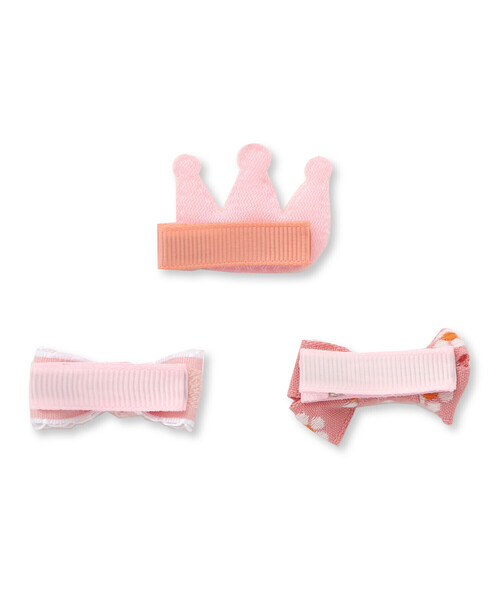 SLAP SLIP BABY（スラップスリップベビー）の「お花リボンクラウンヘアピン3点アソートベビー（その他ベビー用品・キッズ・イエロー/オフホワイト/ピンク/オレンジ・FREE）」の7枚目の写真