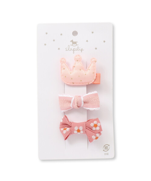 SLAP SLIP BABY（スラップスリップベビー）の「お花リボンクラウンヘアピン3点アソートベビー（その他ベビー用品・キッズ・イエロー/オフホワイト/ピンク/オレンジ・FREE）」の8枚目の写真