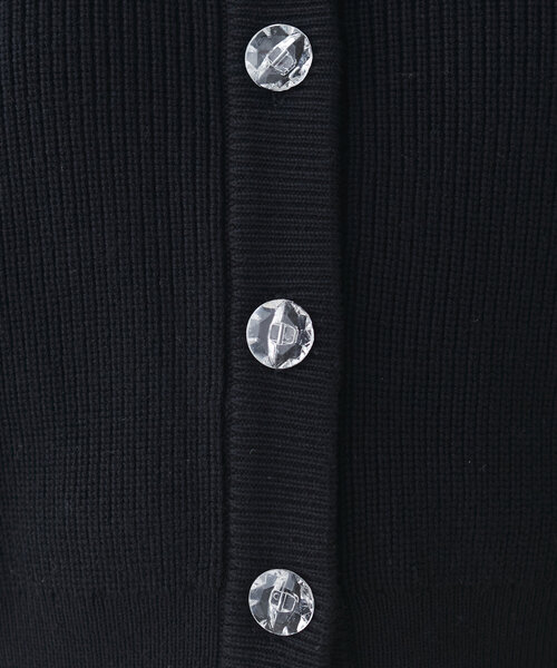 【WEB限定】クリア釦レトロショートカーデ（カーディガン/ボレロ）｜natural couture（ナチュラルクチュール）