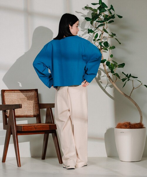 Vネックショートスウェットトップス GRY ボアVネックトップス×ショートパンツセットアップ[ze824
