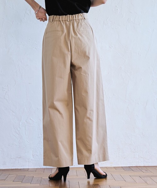 coen（コーエン）の「コットンナイロンツータックワイドパンツ（チノパンツ・レディース・オリーブ/ベージュ/ブラック・S/M）」の13枚目の写真