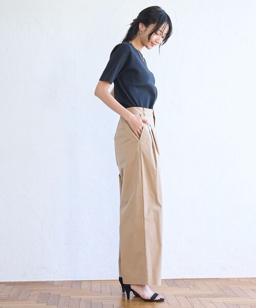 environe ワイドパンツ セール】コットンナイロンツータックワイドパンツ（その他パンツ