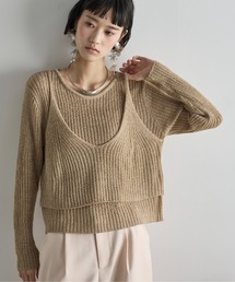 THE YOn | フェイクキャミレイヤードニットプルオーバー(ニット/セーター)