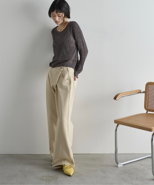 なおちー様レイヤードニット 30%OFF【NO ID.(ノーアイディー)】ﾌｪｲｸﾚｲﾔｰﾄﾞﾆｯﾄC-N-PO(855010