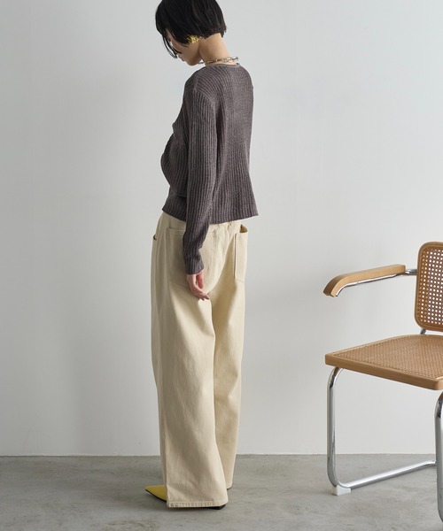 THE YOn（ザヨン）の「フェイクキャミレイヤードニットプルオーバー（ニット/セーター・レディース・ベージュ/オフホワイト/ピンク/チャコールグレー・FREE）」の15枚目の写真