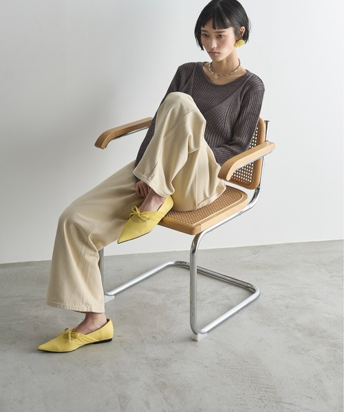 THE YOn（ザヨン）の「フェイクキャミレイヤードニットプルオーバー（ニット/セーター・レディース・ベージュ/オフホワイト/ピンク/チャコールグレー・FREE）」の17枚目の写真