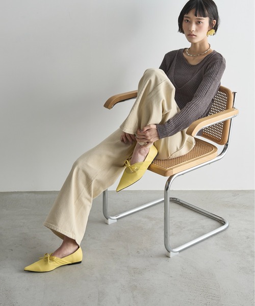 THE YOn（ザヨン）の「フェイクキャミレイヤードニットプルオーバー