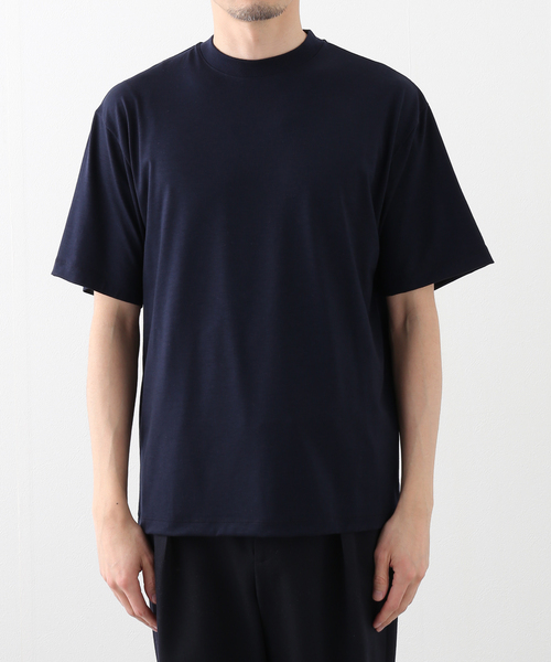 ATON(エイトン)の「ATON (エイトン)ROYAL WOOL JERSEY LOOSE FIT Tシャツ KKAGGM0701(Tシャツ/カットソー・メンズ・ブラック/ネイビー・4/2/6)」の6枚目の写真