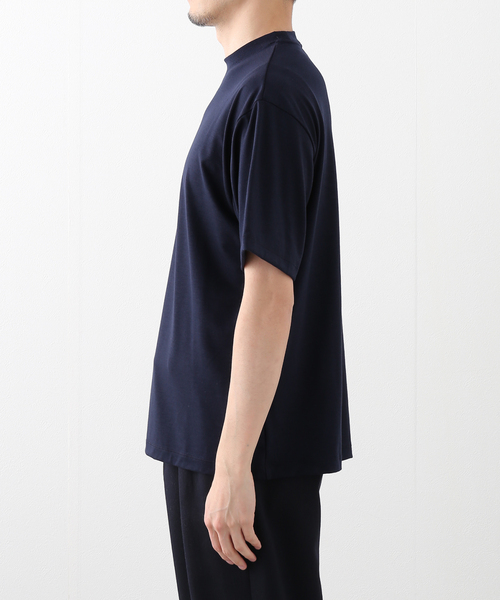 ATON(エイトン)の「ATON (エイトン)ROYAL WOOL JERSEY LOOSE FIT Tシャツ KKAGGM0701(Tシャツ/カットソー・メンズ・ブラック/ネイビー・4/2/6)」の7枚目の写真