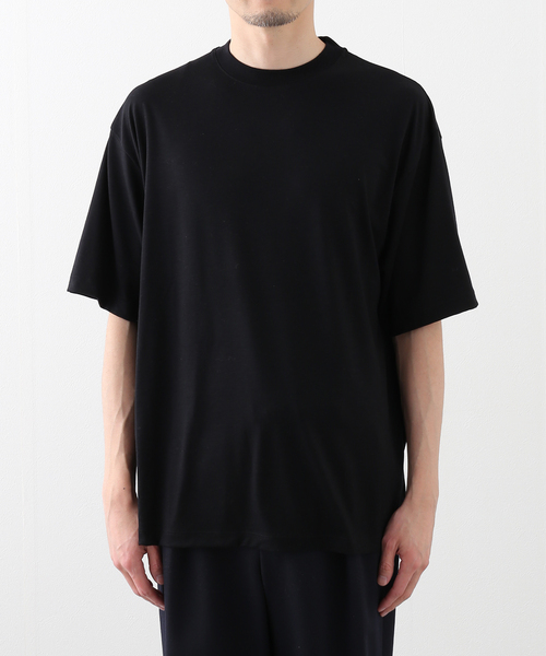ATON(エイトン)の「ATON (エイトン)ROYAL WOOL JERSEY LOOSE FIT Tシャツ KKAGGM0701(Tシャツ/カットソー・メンズ・ブラック/ネイビー・4/2/6)」の9枚目の写真
