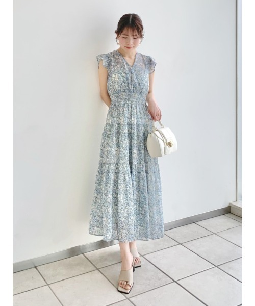 Diffusione Tessile 「1VERBANO」 プリントサテンワンピース 1-171860-1.jpg