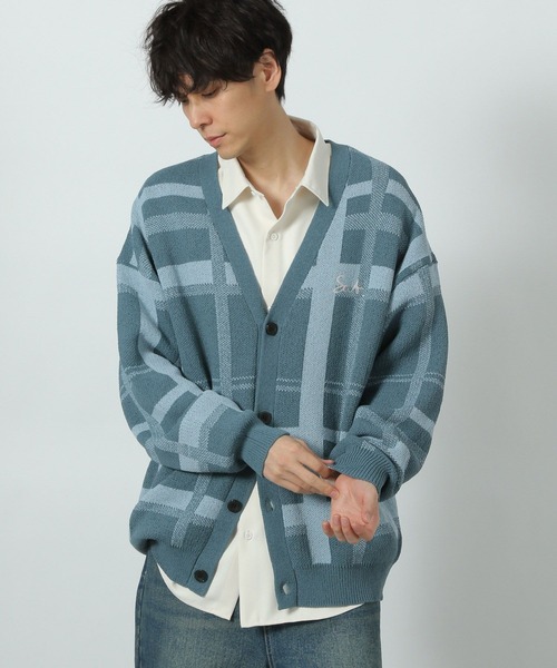 りょうよんsama. exclusive use セール】インターシャ配色カーディガン / 150985（カーディガン