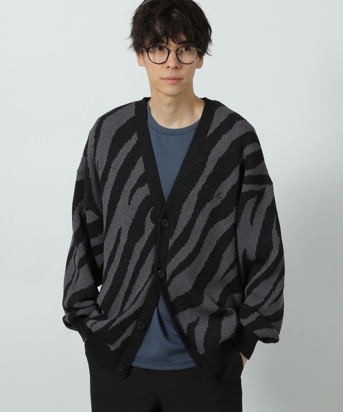 セール】アソート柄ロゴニットカーディガン/286985