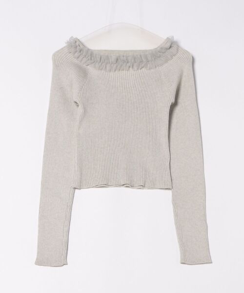 flower（フラワー）の「スウィートフリルニット（ニット/セーター・レディース・ミント/ホワイト・FREE）」の12枚目の写真