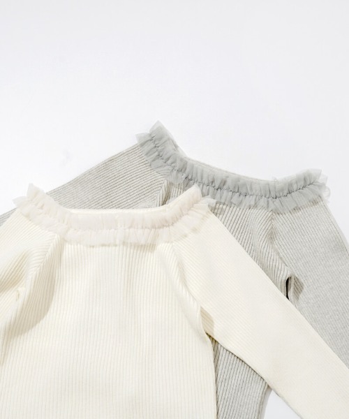 flower（フラワー）の「スウィートフリルニット（ニット/セーター・レディース・ミント/ホワイト・FREE）」の21枚目の写真