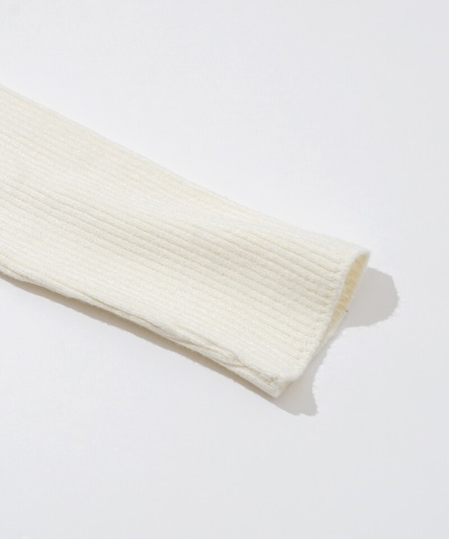 flower（フラワー）の「スウィートフリルニット（ニット/セーター・レディース・ミント/ホワイト・FREE）」の6枚目の写真