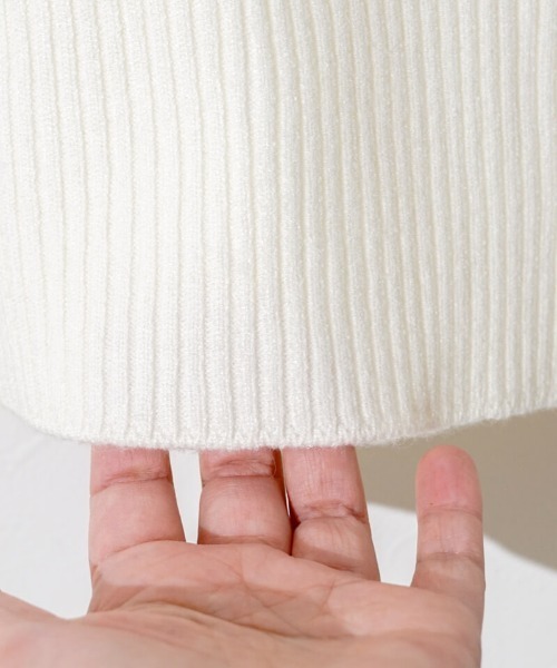 flower（フラワー）の「スウィートフリルニット（ニット/セーター・レディース・ミント/ホワイト・FREE）」の8枚目の写真