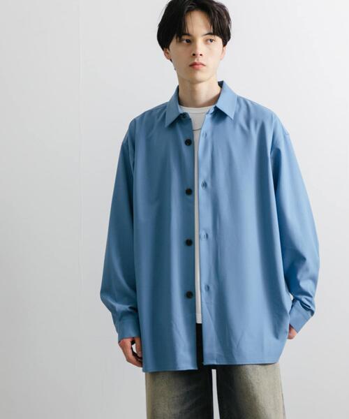 SENSE OF PLACE by URBAN RESEARCH（センスオブプレイスバイアーバンリサーチ）の「『ユニセックス』『イージーケア』カラールーズシャツ（シャツ/ブラウス・メンズ・チャコールグレー/ネイビー/ライトグレー/ブラウン/ライトベージュ/ライトブルー・MEDIUM/LARGE）」の10枚目の写真