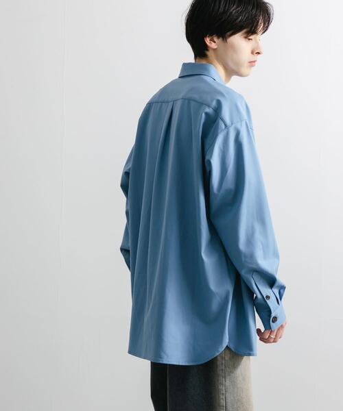 SENSE OF PLACE by URBAN RESEARCH（センスオブプレイスバイアーバンリサーチ）の「『ユニセックス』『イージーケア』カラールーズシャツ（シャツ/ブラウス・メンズ・チャコールグレー/ネイビー/ライトグレー/ブラウン/ライトベージュ/ライトブルー・MEDIUM/LARGE）」の11枚目の写真