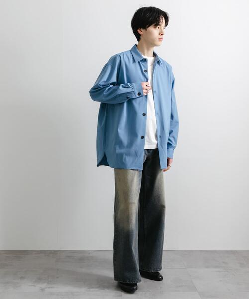 SENSE OF PLACE by URBAN RESEARCH（センスオブプレイスバイアーバンリサーチ）の「『ユニセックス』『イージーケア』カラールーズシャツ（シャツ/ブラウス・メンズ・チャコールグレー/ネイビー/ライトグレー/ブラウン/ライトベージュ/ライトブルー・MEDIUM/LARGE）」の13枚目の写真