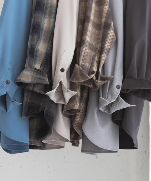 SENSE OF PLACE by URBAN RESEARCH（センスオブプレイスバイアーバンリサーチ）の「『ユニセックス』『イージーケア』カラールーズシャツ（シャツ/ブラウス・メンズ・チャコールグレー/ネイビー/ライトグレー/ブラウン/ライトベージュ/ライトブルー・MEDIUM/LARGE）」の16枚目の写真