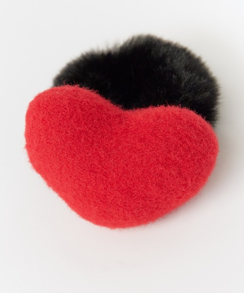 ROOPTOKYO(ループトウキョウ)の「Fluffy chou chou with heart/ハート付き もこもこシュシュ(シュシュ・レディース・イエロー/オレンジ/ピンク系1/ピンク系2/ブラウン/レッド/ホワイト・FREE)」の15枚目の写真