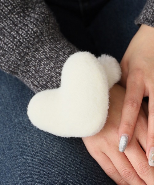 ROOPTOKYO(ループトウキョウ)の「Fluffy chou chou with heart/ハート付き もこもこシュシュ(シュシュ・レディース・イエロー/オレンジ/ピンク系1/ピンク系2/ブラウン/レッド/ホワイト・FREE)」の20枚目の写真