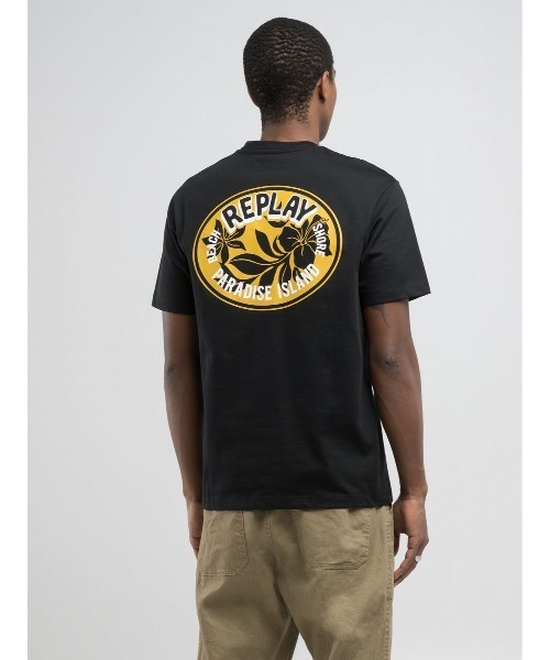 REPLAY（リプレイ）の「リラックスフィット ヘビーコットンジャ－ジーHAWAIANプリントＴシャツ（Tシャツ/カットソー・メンズ・ホワイト系その他/ブラック・SMALL/MEDIUM/LARGE/X-LARGE）」の8枚目の写真