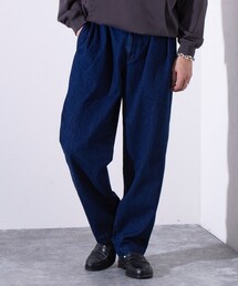 GLOSTER | 【GLOSTER/グロスター】デニムツータックトラウザー ワイドパンツ ワイドデニム(デニムパンツ)