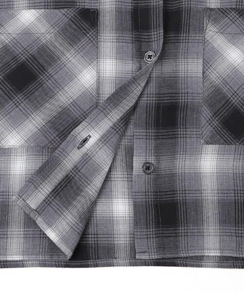 WEGO(ウィゴー)の「WEGO/チェックショートシャツ(シャツ/ブラウス・レディース・サックスブルー/ブラック・FREE)」の8枚目の写真