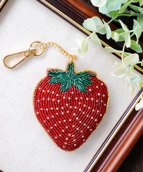 skydream　ETRO フルーツモチーフ キーホルダー フルーツ刺繍キーホルダー ＠（キーホルダー）｜Three Four Time