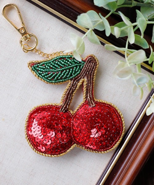 skydream　ETRO フルーツモチーフ キーホルダー フルーツ刺繍キーホルダー ＠（キーホルダー）｜Three Four Time