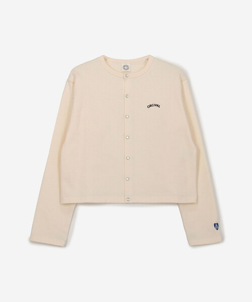 ORCIVAL | コットン裏毛 クルーネックカーディガン WOMEN