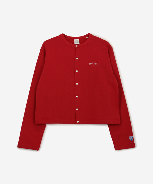 ORCIVAL | コットン裏毛 クルーネックカーディガン WOMEN