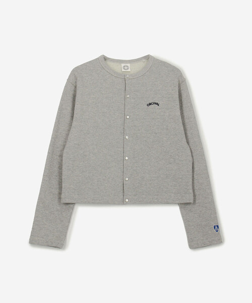 ORCIVAL（オーシバル）の「ORCIVAL | コットン裏毛 クルーネックカーディガン WOMEN（カーディガン/ボレロ・レディース・ブラック/レッド/グレー/アイボリー・1/2）」の19枚目の写真