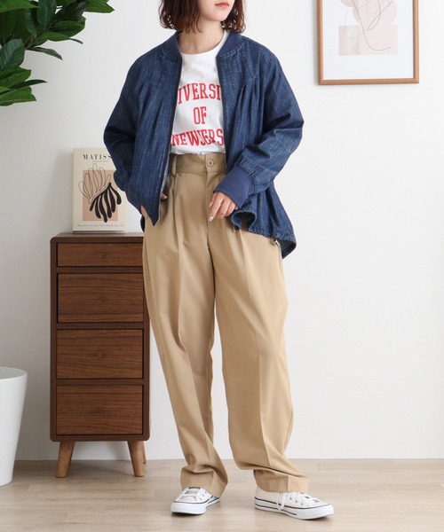 EGLANTINE(エグランティーヌ)の「EGLANTINE デニムジップジャケット(デニムジャケット・レディース・ネイビー/ブルー・40)」の10枚目の写真