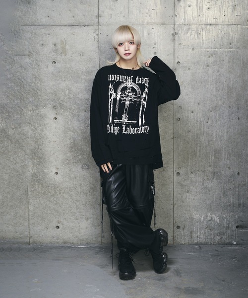 ダメージガーゼトップス（Tシャツ/カットソー）｜Amilige