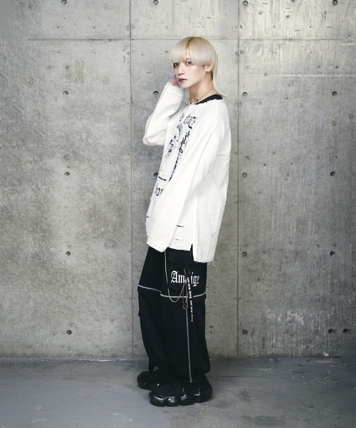 ダメージガーゼトップス（Tシャツ/カットソー）｜Amilige