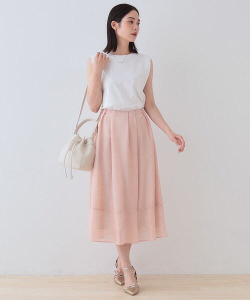 INDIVI（インディヴィ）の「新色登場！【洗える／エアリー素材】巻き風ロングスカート（スカート・レディース・ブルーグリーン/ブラウン系その他5/ベージュ系その他5/ネイビー系2/ネイビー系3/オレンジ系3/ブラック/ブラウン系/ライトブルー・40/38/36/05/13/15 /19）」の17枚目の写真