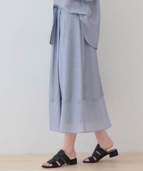 INDIVI（インディヴィ）の「新色登場！【洗える／エアリー素材】巻き風ロングスカート（スカート・レディース・ブルーグリーン/ブラウン系その他5/ベージュ系その他5/ネイビー系2/ネイビー系3/オレンジ系3/ブラック/ブラウン系/ライトブルー・40/38/36/05/13/15 /19）」の19枚目の写真