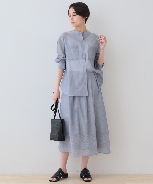 INDIVI（インディヴィ）の「新色登場！【洗える／エアリー素材】巻き風ロングスカート（スカート・レディース・ブルーグリーン/ブラウン系その他5/ベージュ系その他5/ネイビー系2/ネイビー系3/オレンジ系3/ブラック/ブラウン系/ライトブルー・40/38/36/05/13/15 /19）」の21枚目の写真