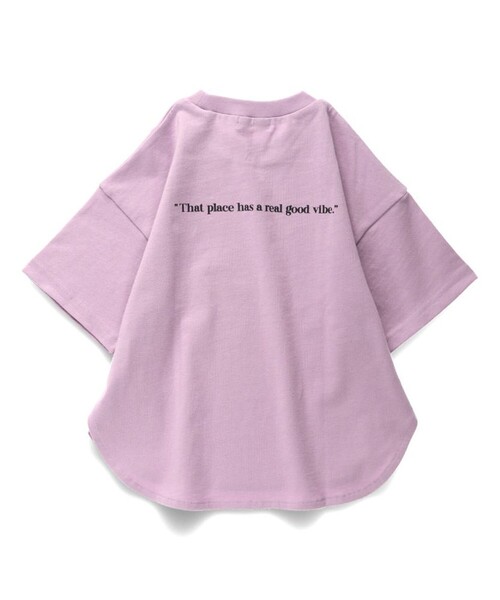 BRANSHES（ブランシェス）の「BIGシルエットTシャツ（Tシャツ/カットソー・キッズ・その他/ピンク/ブラック/オフホワイト・120/80/100/110/130/150/140/90/160）」の3枚目の写真