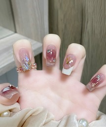 バラエティ ハート リボン ネイルチップ セット