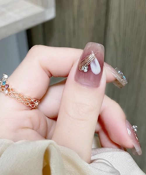 バラエティ ハート リボン ネイルチップ セット（ネイルシール/ネイル