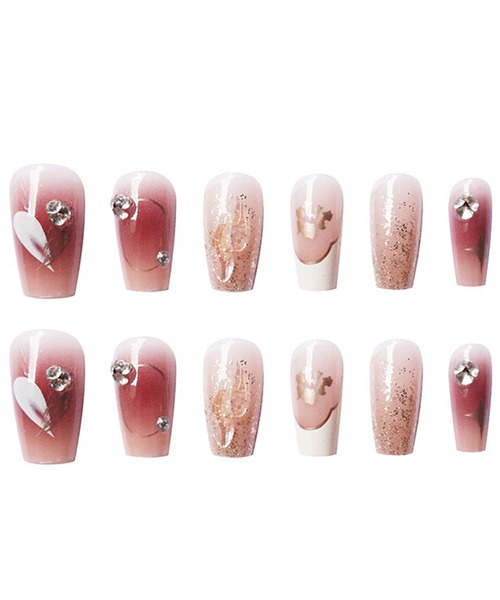 Lace Ladies（レースレディース）の「バラエティ ハート リボン ネイルチップ セット（ネイルシール/ネイルチップ・レディース・B/A/D/E/F/G/C・FREE）」の21枚目の写真